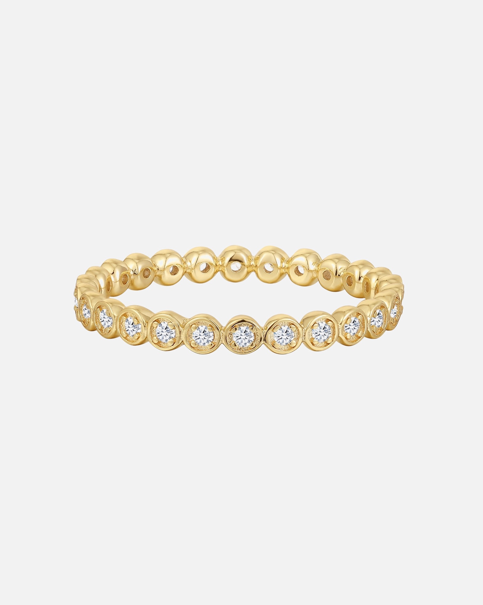 Ring für Weiblich Trilani Ring aus Sterling Silber in gelbgold mit Zirkonia 50