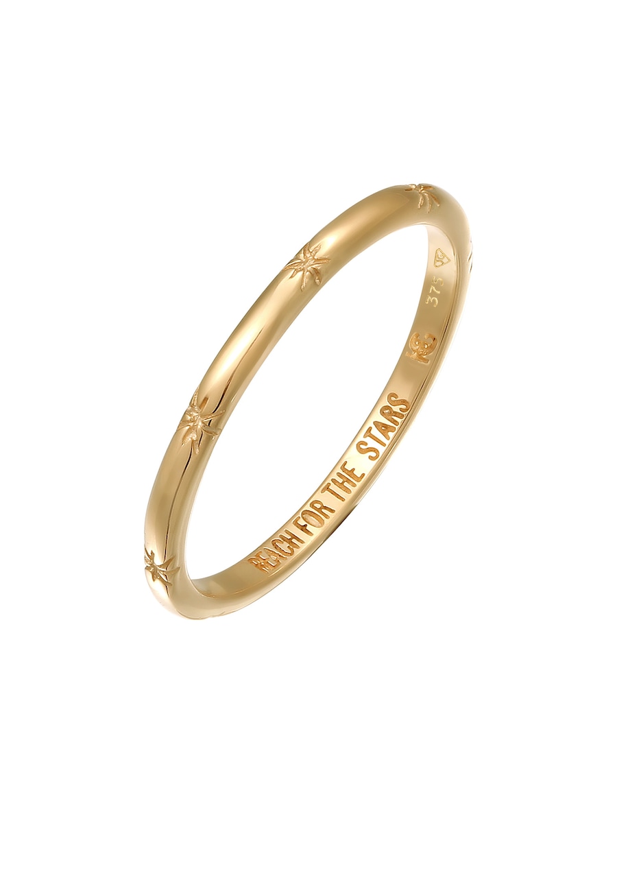 Haze & Glory Bandring 375 Gelbgold - My dainty Star 58 Damen
