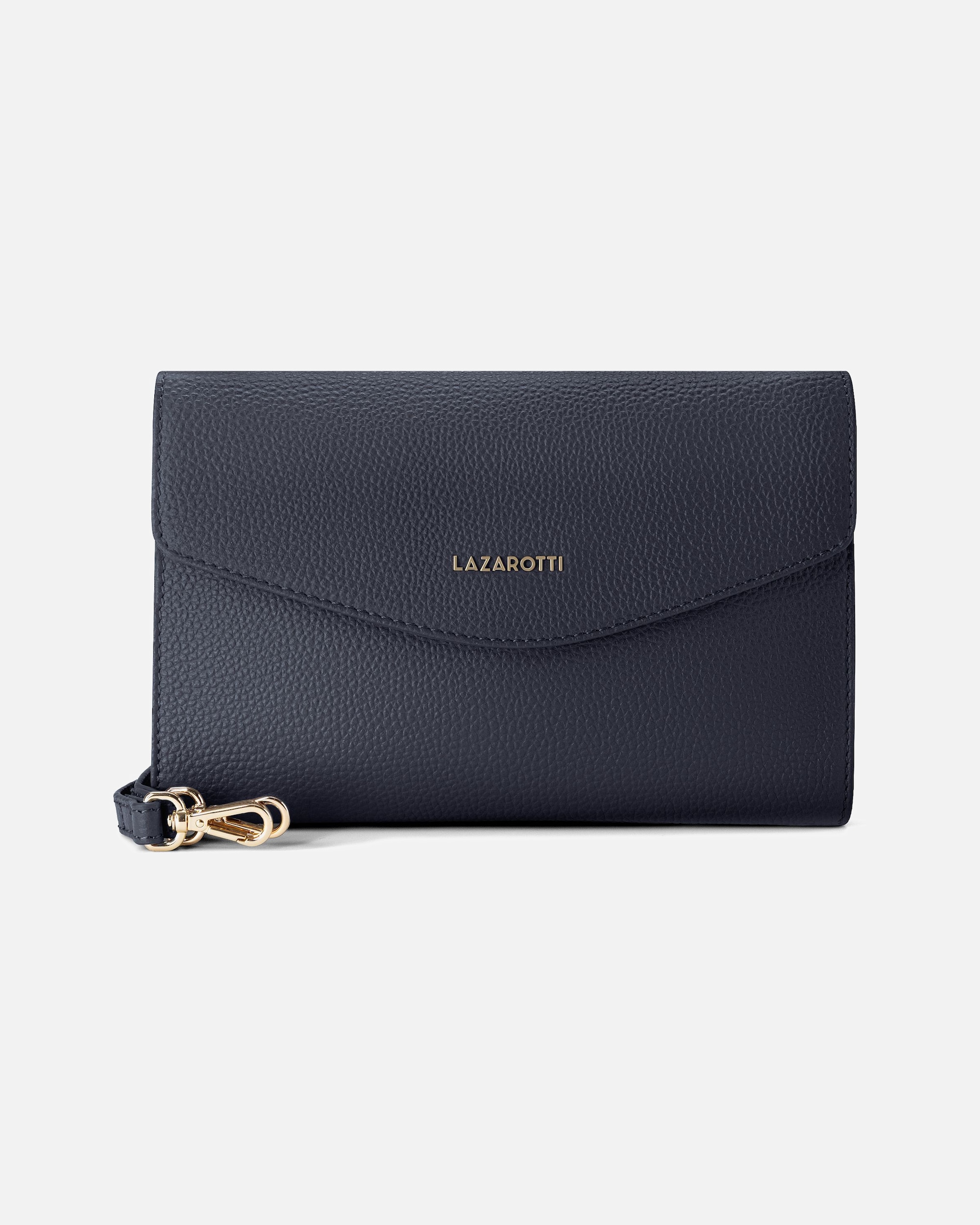 Tasche für Weiblich Lazarotti Bologna Leather Clutch navy