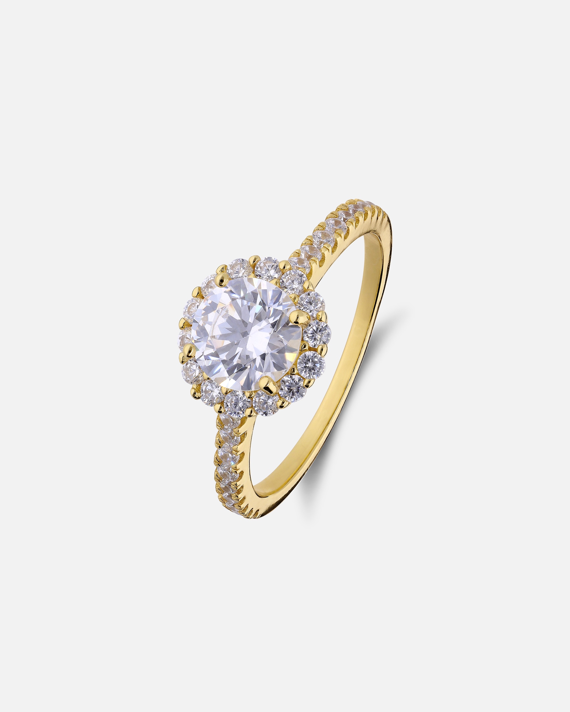 Ring für Weiblich Lucardi Ring 925 Silber - Silberfarbig Gold - 63mm