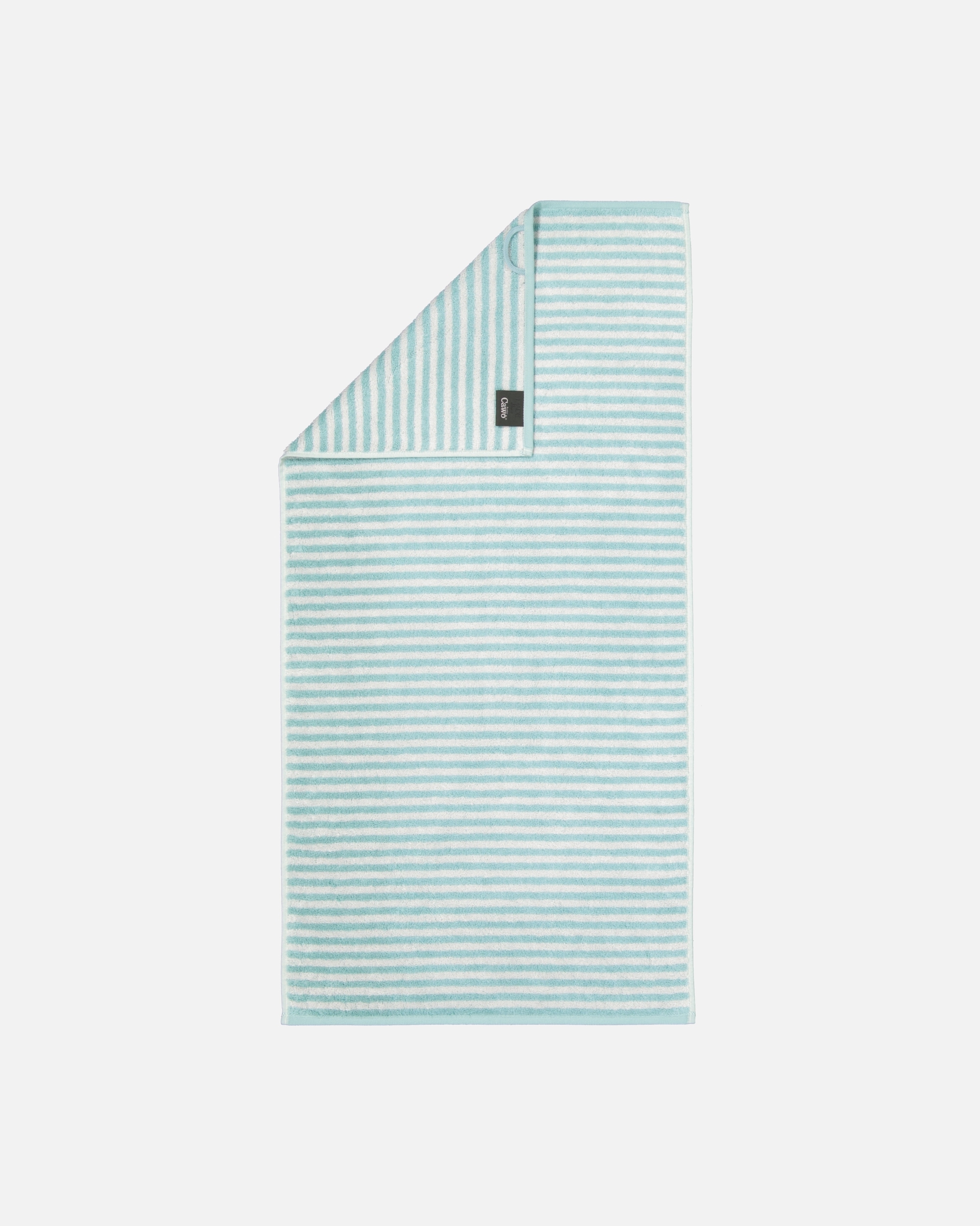 Handtuch für Unisex Cawö Cawö Handtücher Campus Ringel 955 seegrün - 40 Handtuch 50x100 cm