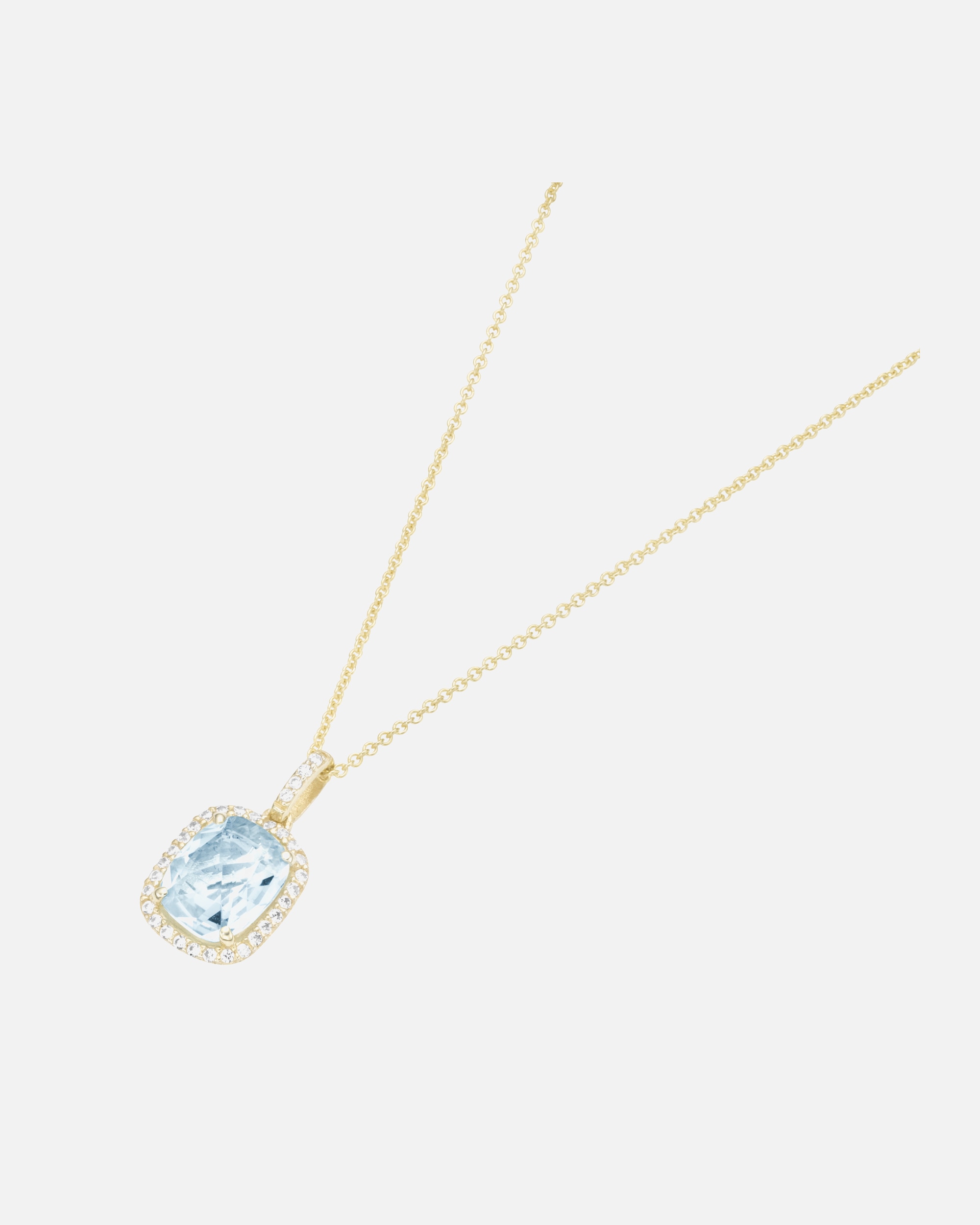 Halskette für Weiblich Luigi Merano Kette mit Blautopas und Zirkonia, Gold 375 45 cm