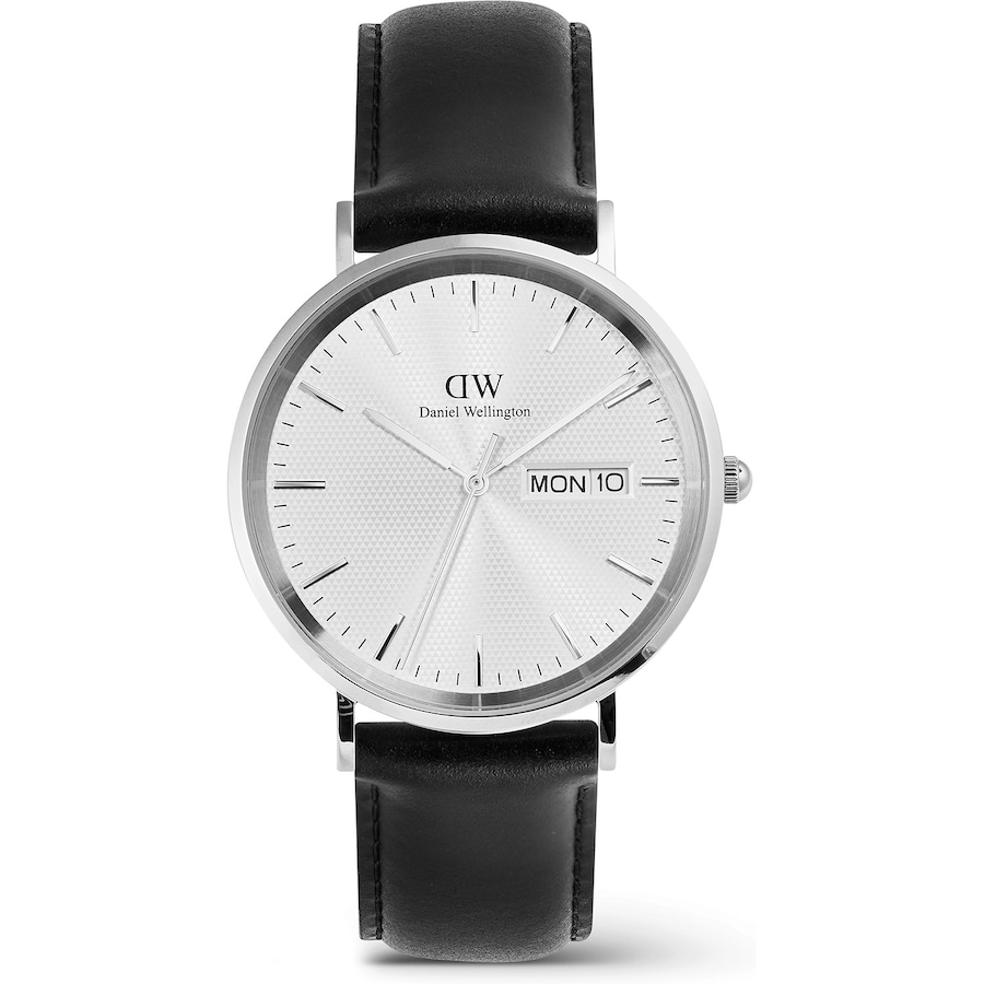 Daniel Wellington Herrenuhr Edelstahl schwarz, weiß Herren