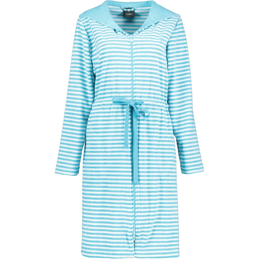 Cawö Bademäntel Damen Kurzmantel mit Kapuze Campus 834 türkis - 47 XL