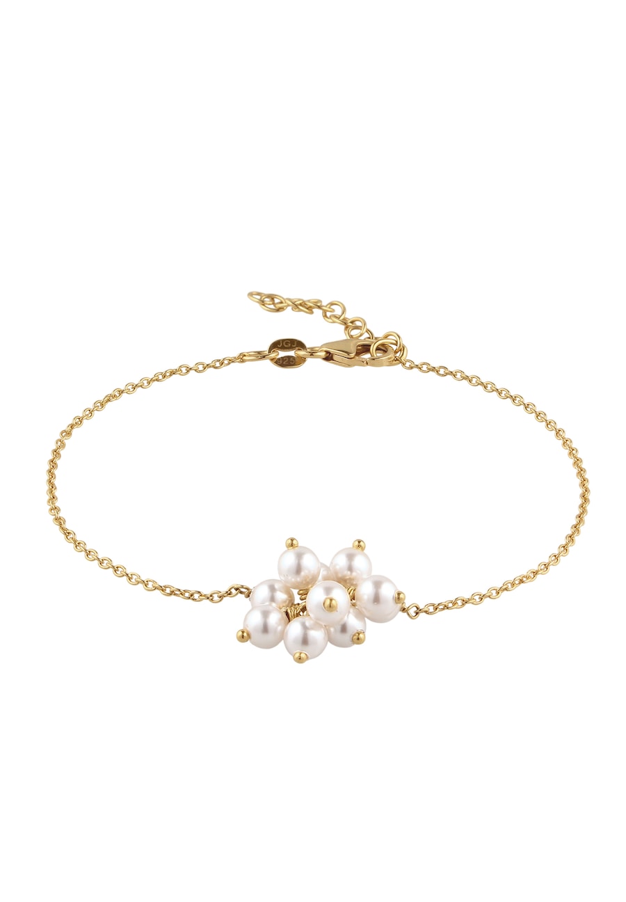 Elli Blume Perlen von Swarovski 925 Sterling Silber vergoldet 16 Damen