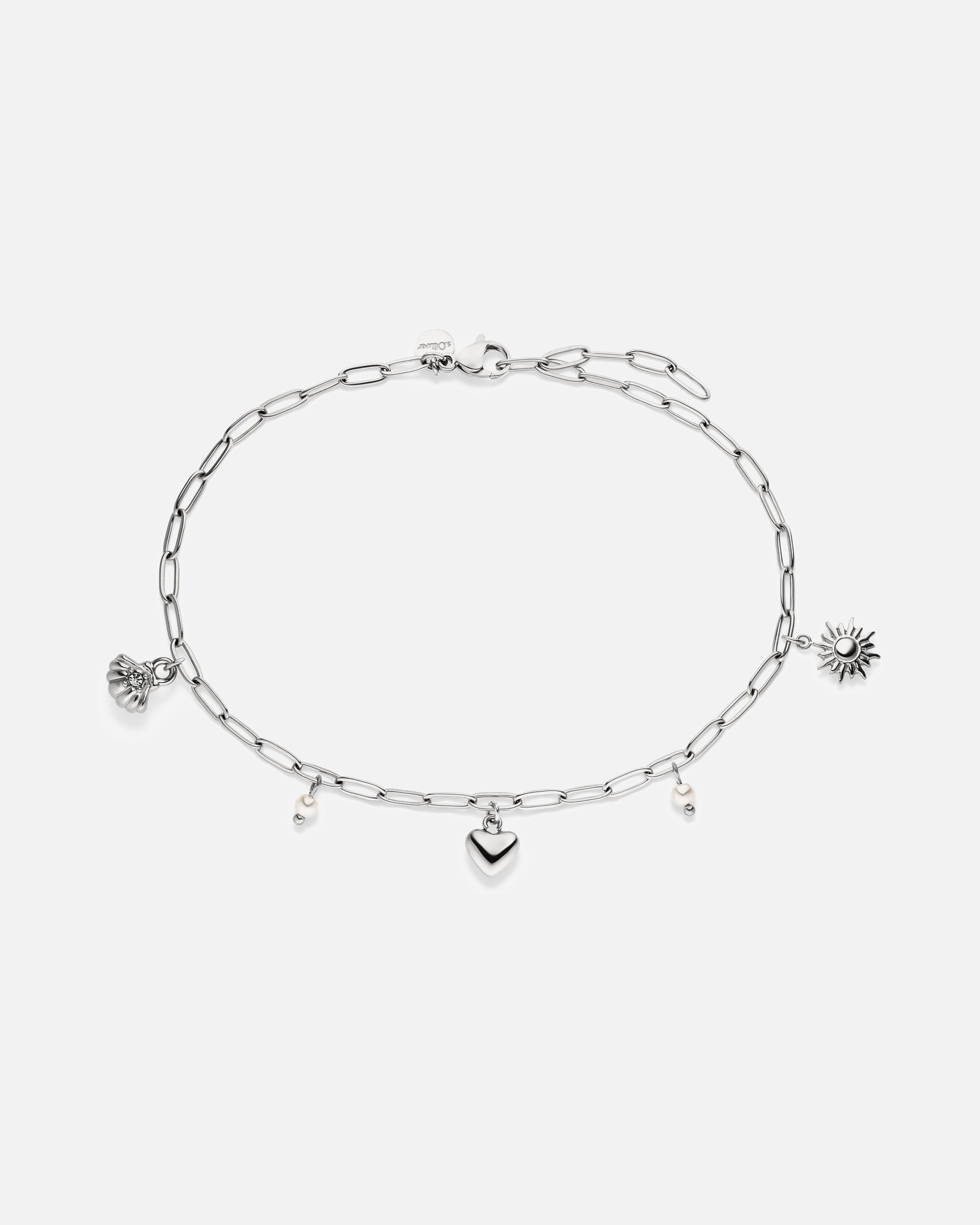 Fußschmuck für Weiblich s.Oliver Fußkette Edelstahl silber