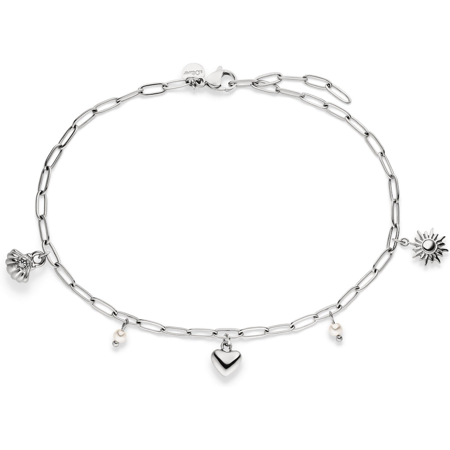 s.Oliver Fußkette Edelstahl silber Damen