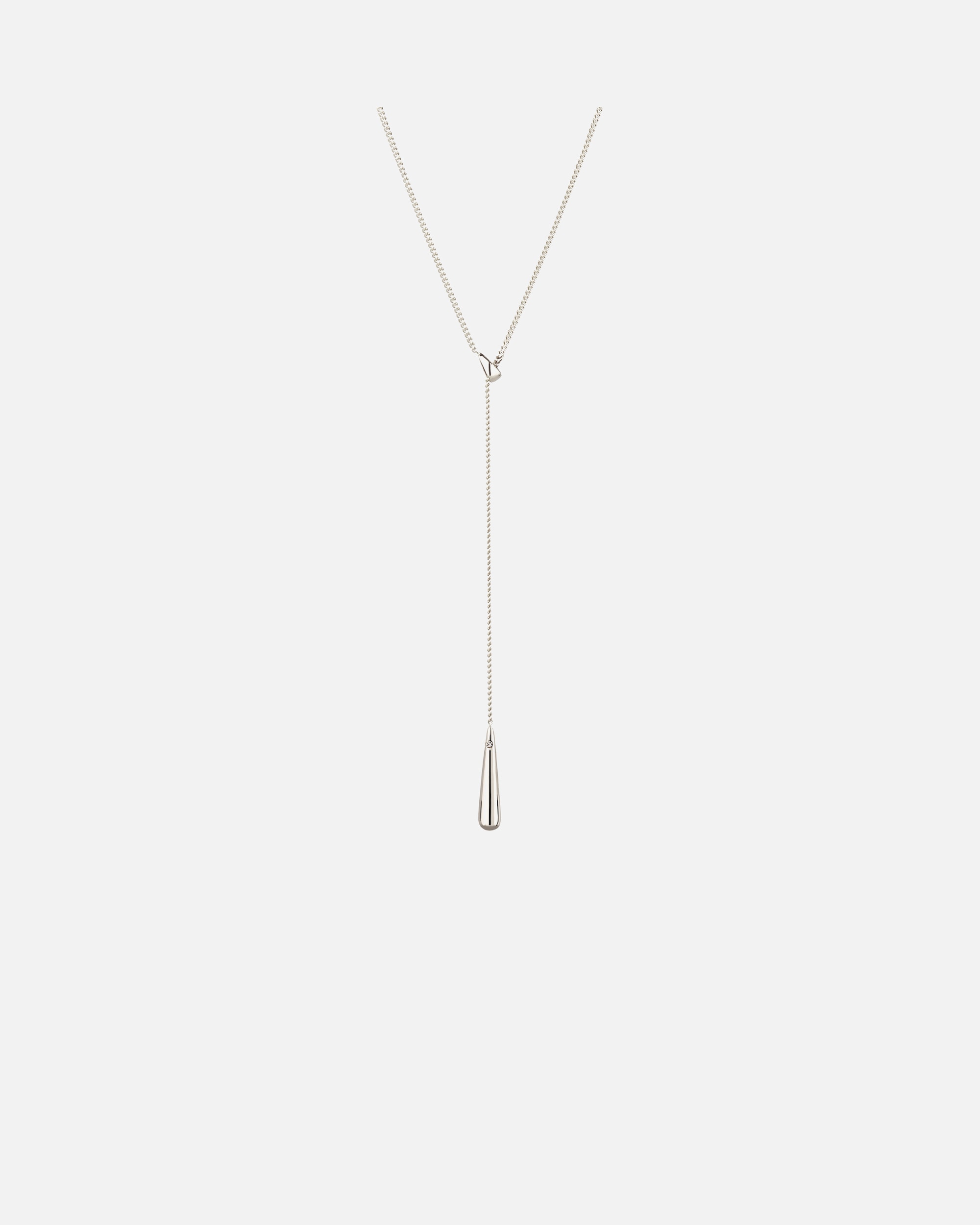 Halskette für Weiblich Elli Y-Halskette Tropfen mit Kristall von Swarovski® 925 Sterling Silber silberfarben