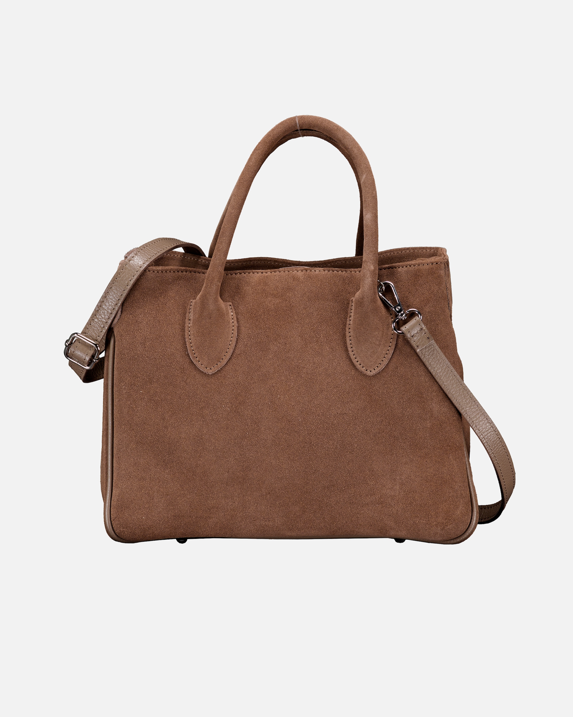 Handtasche für Weiblich Hausfelder Manufaktur Handtasche Velours Taupe