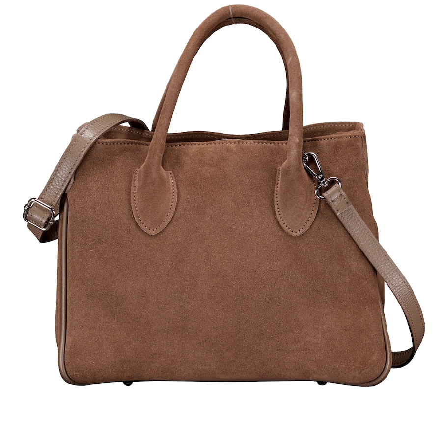 Hausfelder Manufaktur Handtasche Velours Taupe Damen