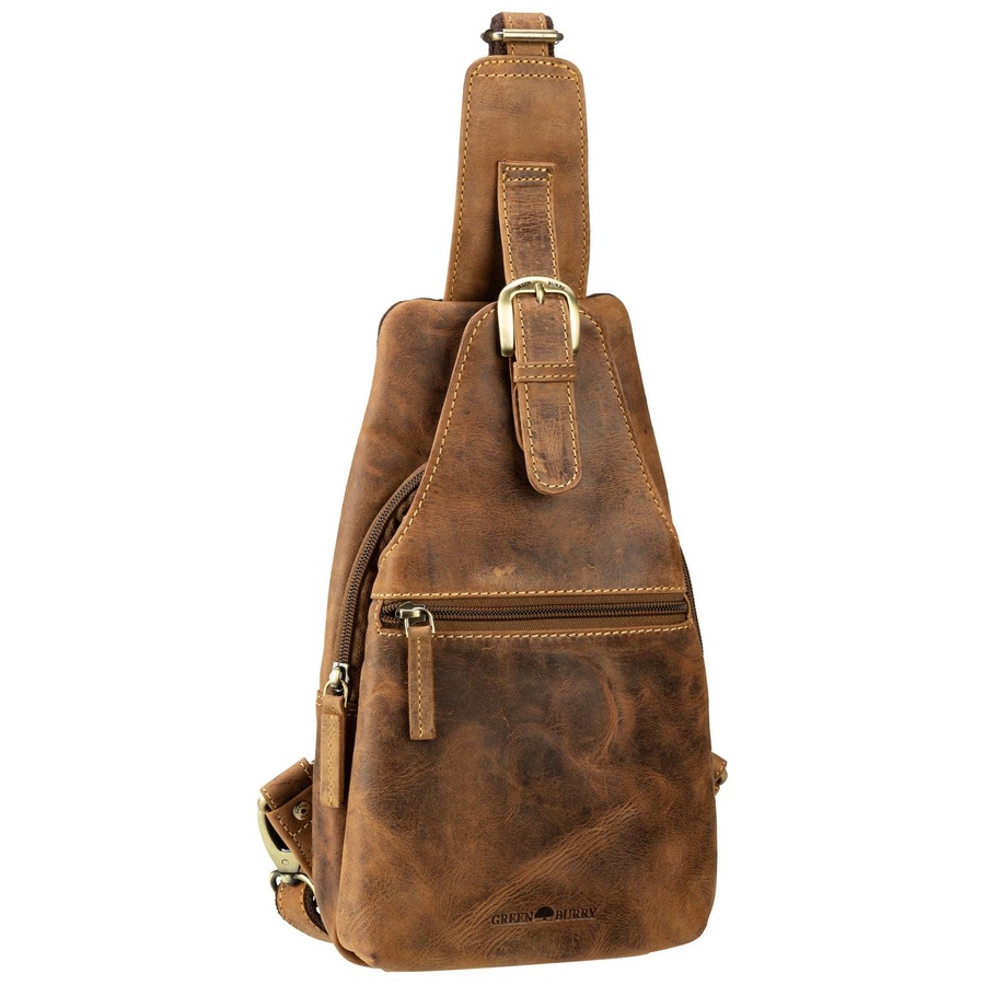 Greenburry Rucksack Vintage 1558 Bodybag Sattelbraun Braun