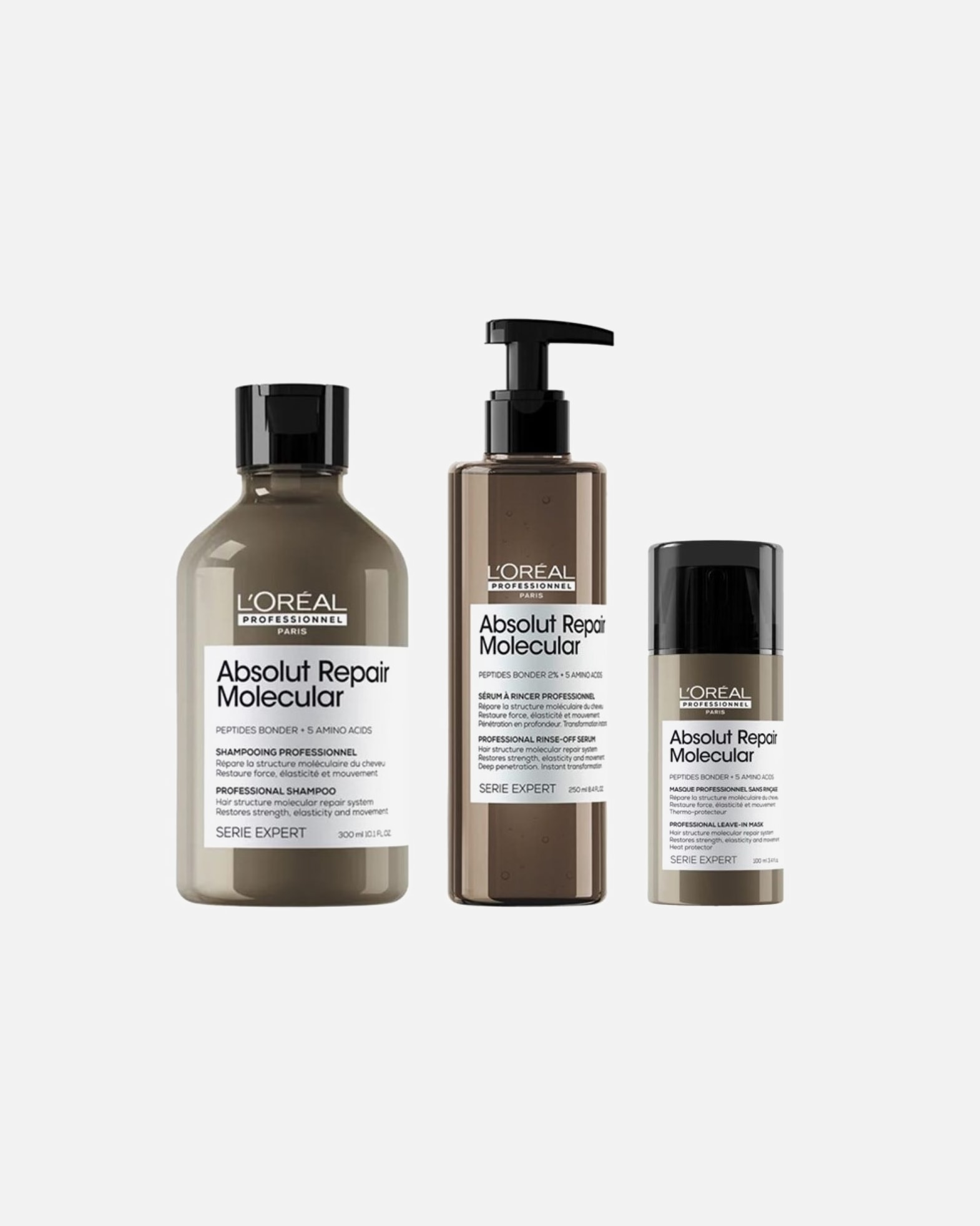 Haarpflegeset für Weiblich L´Oréal Professionnel Paris Absolut Repair Molecular 3er Set (Shampoo / Rinse-Off / Leave-In) 1 Stück