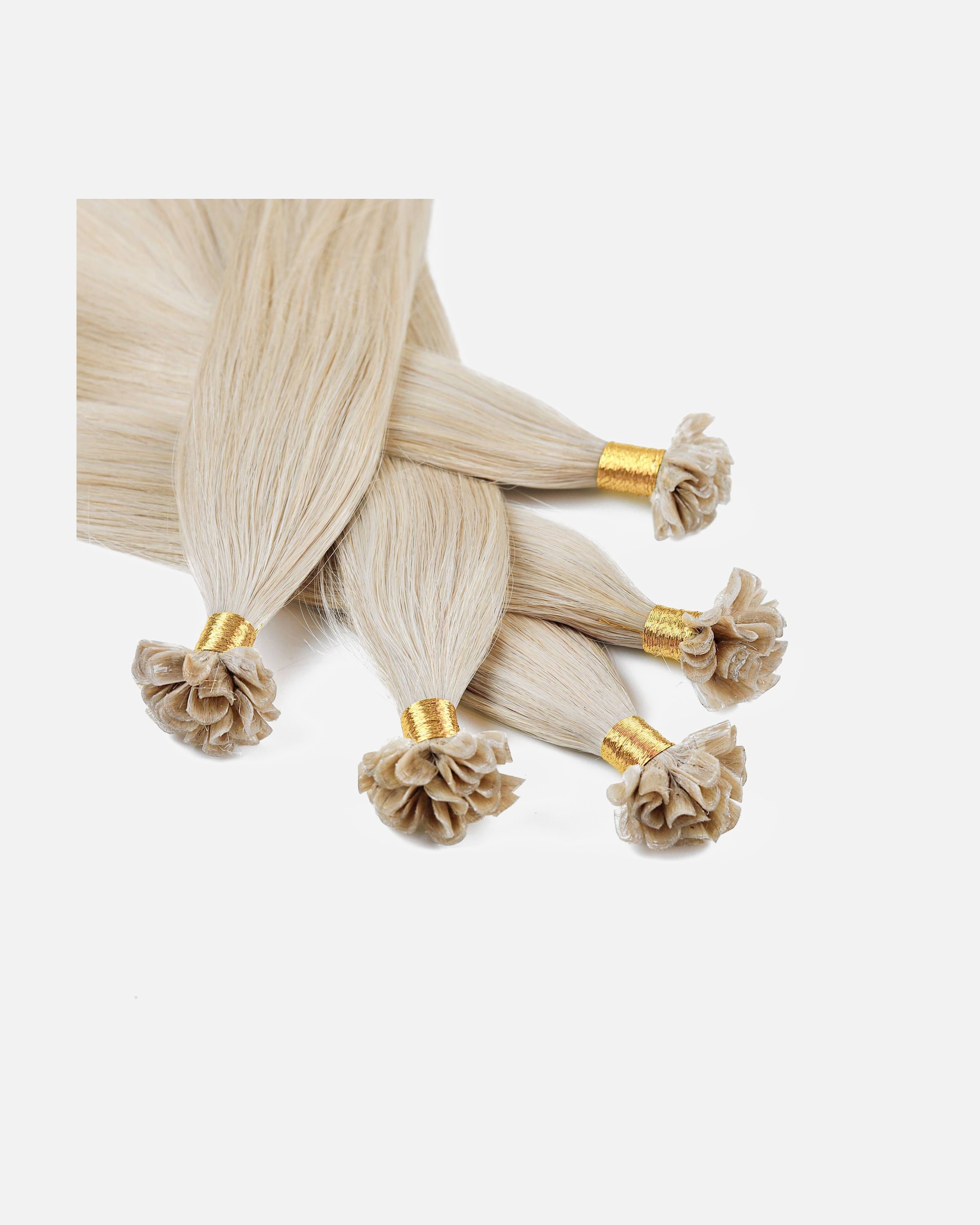 Extensions für Weiblich hair2heart Bonding Extensions Echthaar #10/1 Hell-Lichtblond Asch 0,5g 50cm