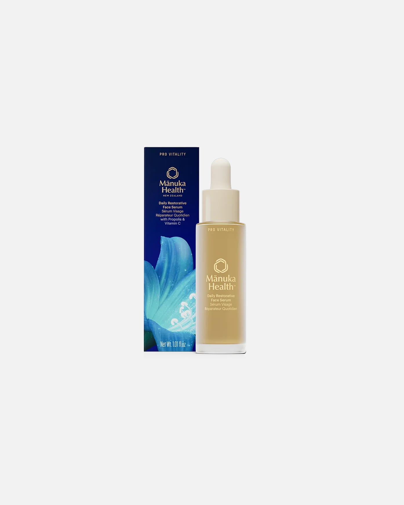 Feuchtigkeitsserum für Unisex Manuka Health Pro Vitality - Daily Restorative Face Serum with Propolis & Vitamin C 30ml
