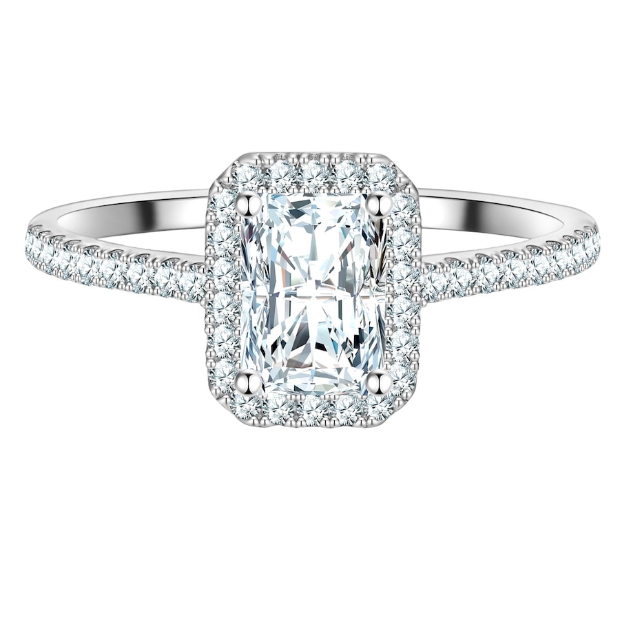 Trilani Ring aus Sterling Silber in silber mit Zirkonia 52 Damen