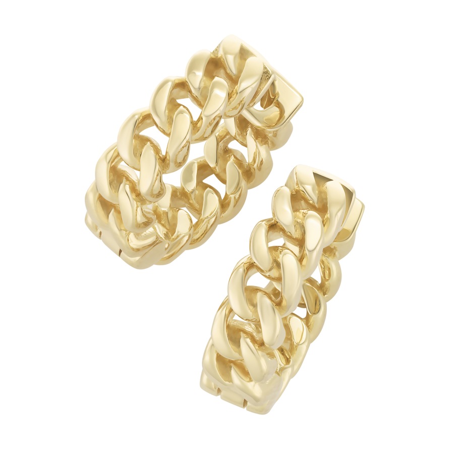 Smart Jewel Creolen Panzerkettenoptik, Silber 925 Gold Damen