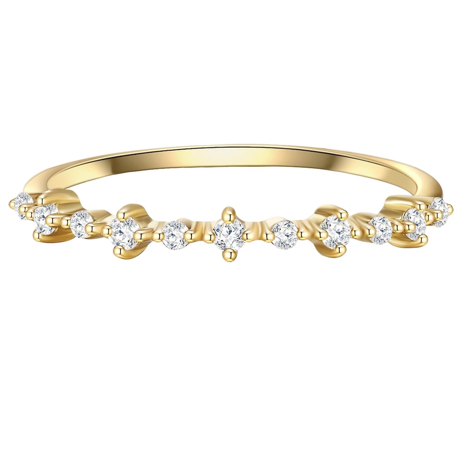Glanzstücke München Ring aus Sterling Silber in gelbgold mit Zirkonia 52 Damen