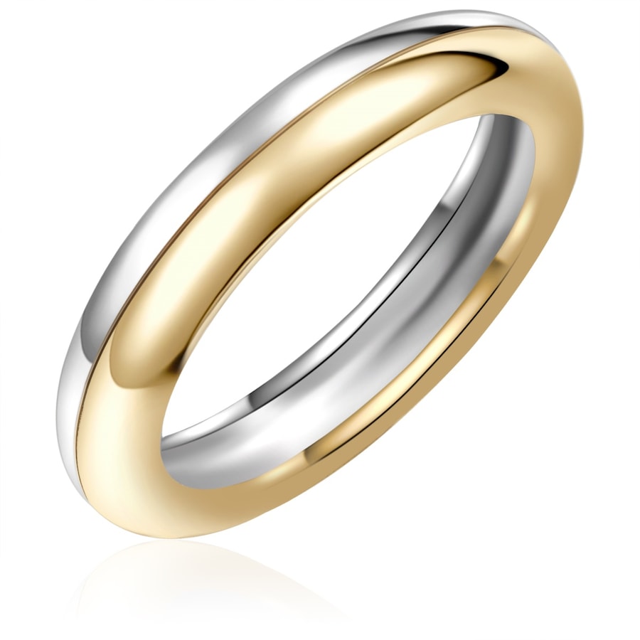 Glanzstücke München Ring Sterling Silber in Silber/Gelbgold 58 Damen