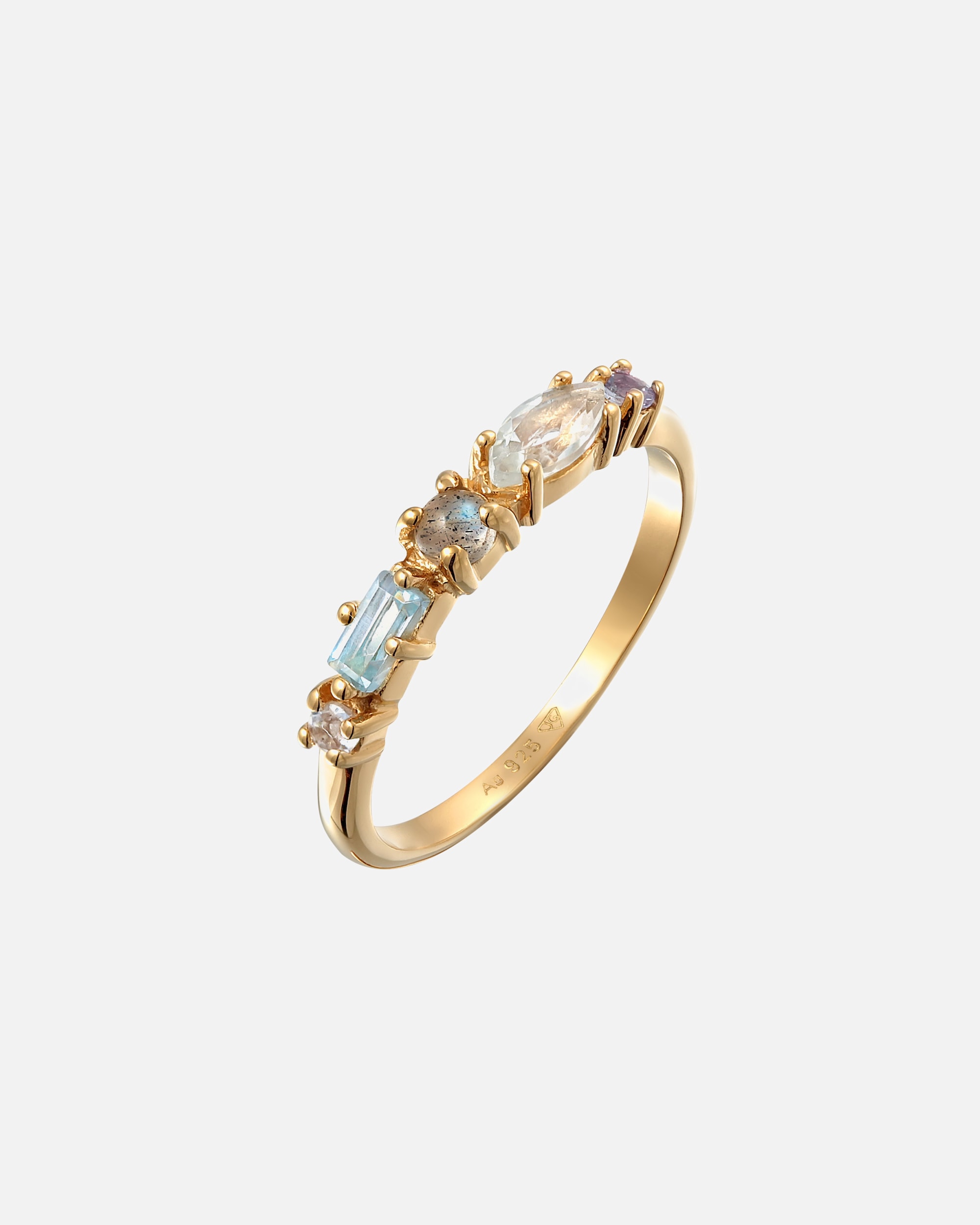 Ring für Weiblich Elli PREMIUM Memoire Edelstein Klassik Ring 925 Silber 56