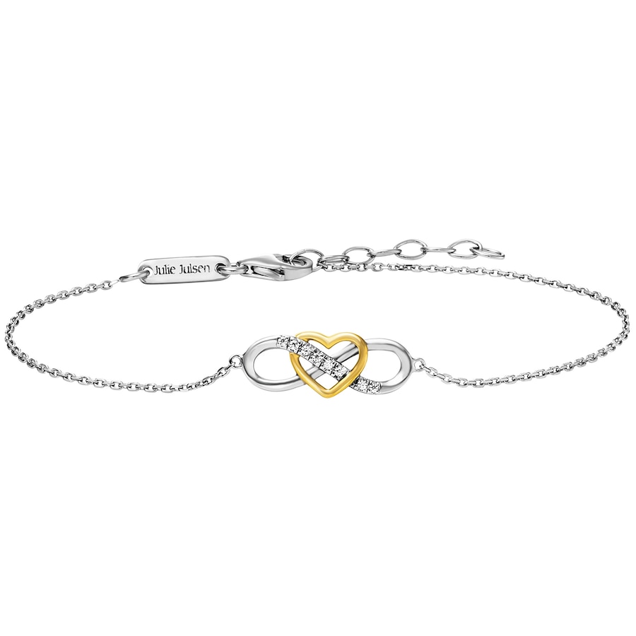 Julie Julsen Armband 925/- Sterling Silber Zirkonia 19cm Weiss Damen