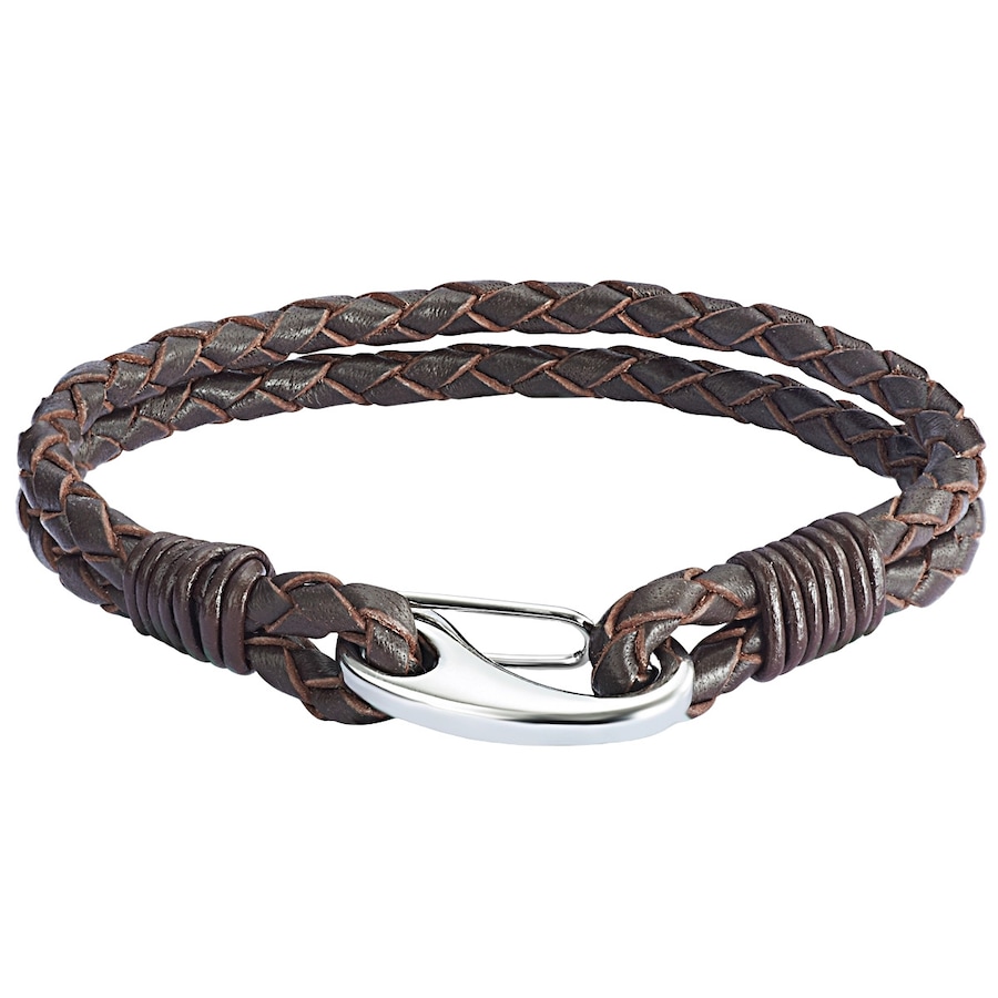 Rafaela Donata Ohrstecker Echtleder in Dunkelbraun 17 cm Damen