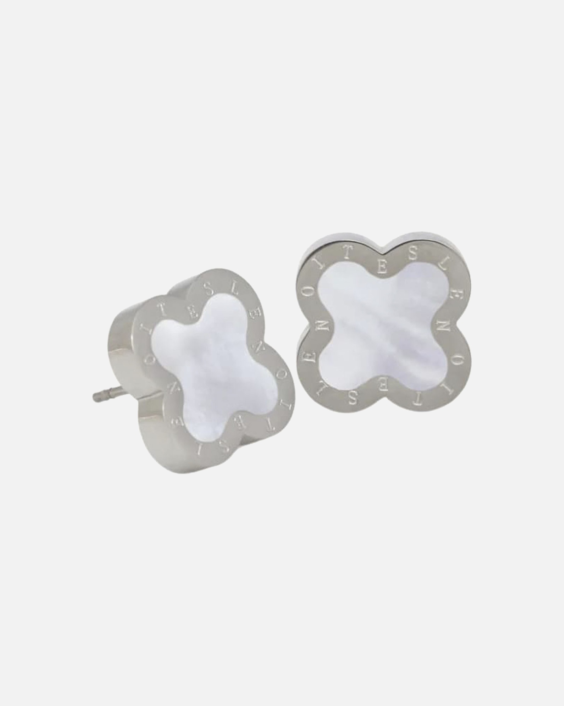 Ohrringe für Weiblich Lenoites Ohrhänger 'Four-leaf Clover' silver white