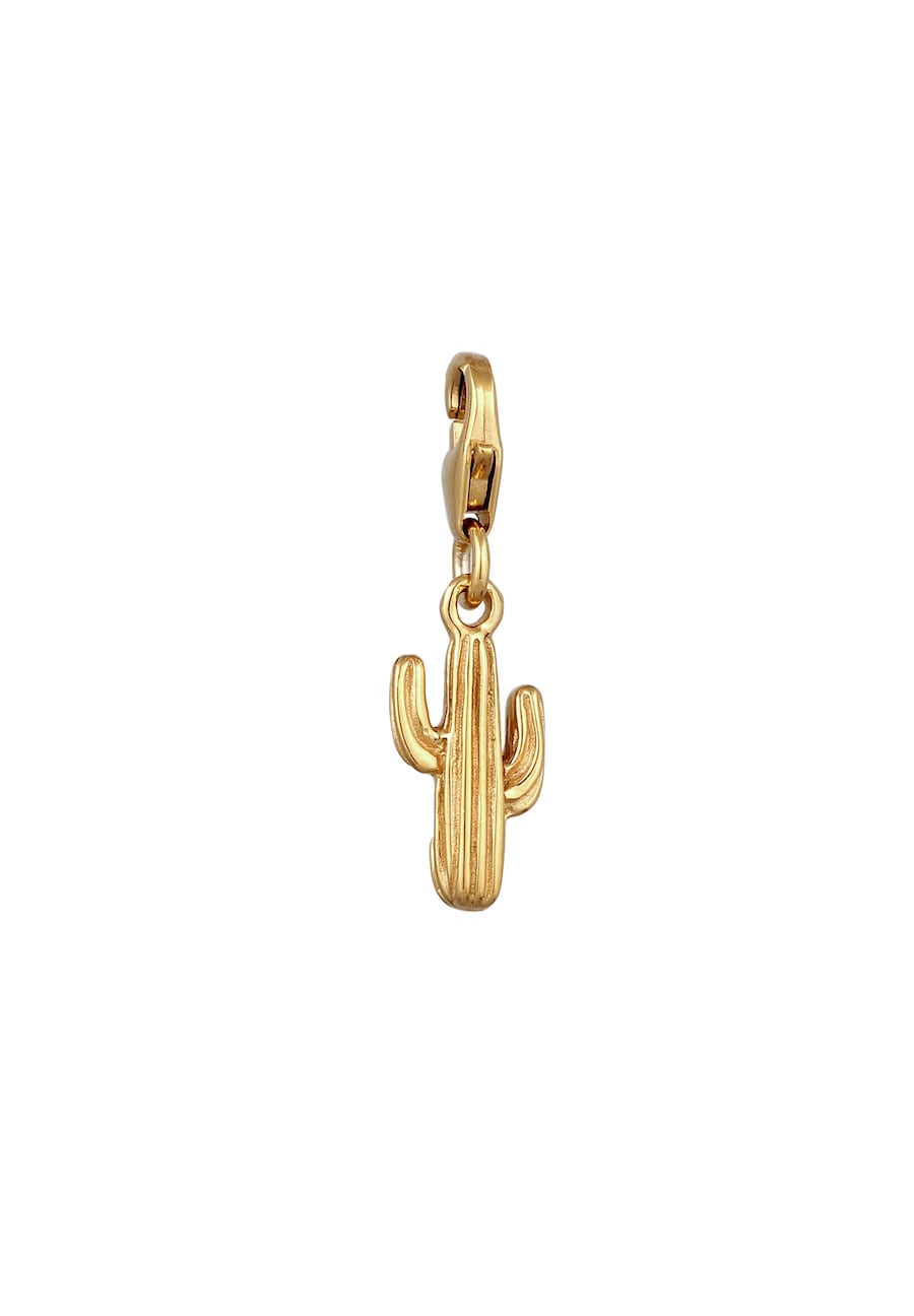 KUZZOI Kaktus 925 Sterling Silber goldfarben Herren