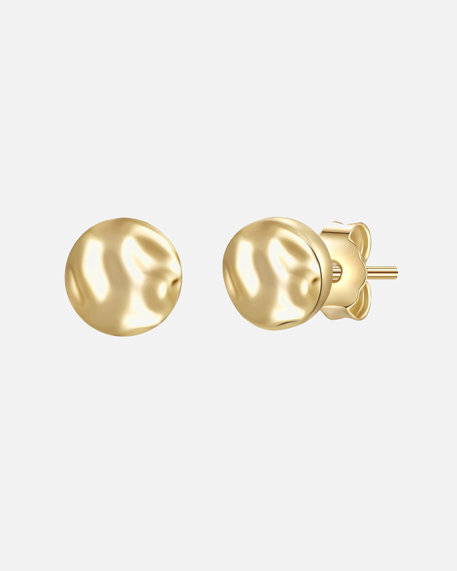 Ohrringe für Weiblich Glanzstücke München Ohrstecker Kreis aus Sterling Silber in gelbgold 4,8 mm