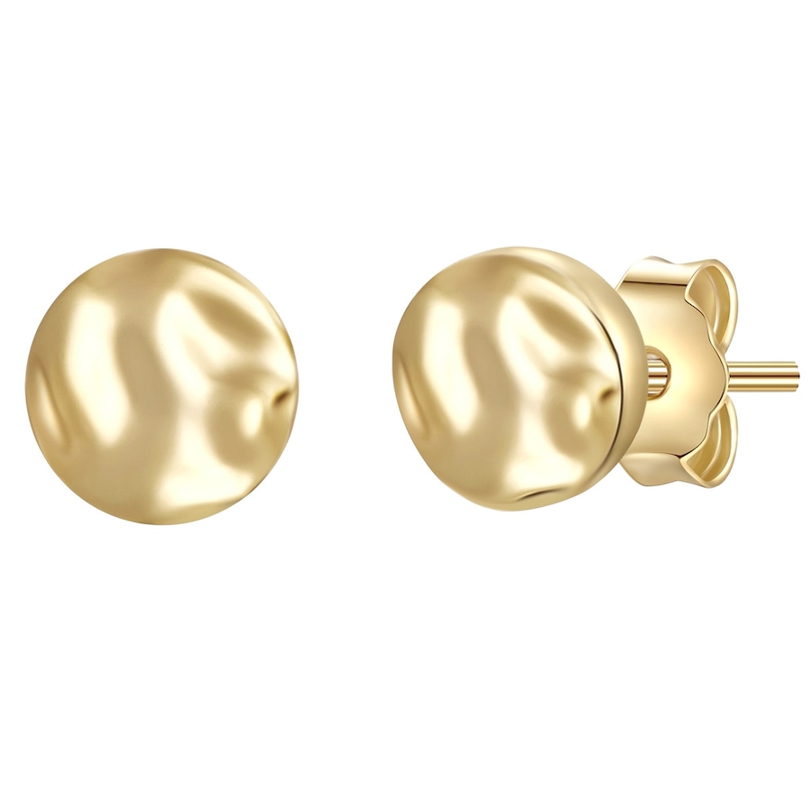 Glanzstücke München Ohrstecker Kreis aus Sterling Silber in gelbgold 4,8 mm Damen