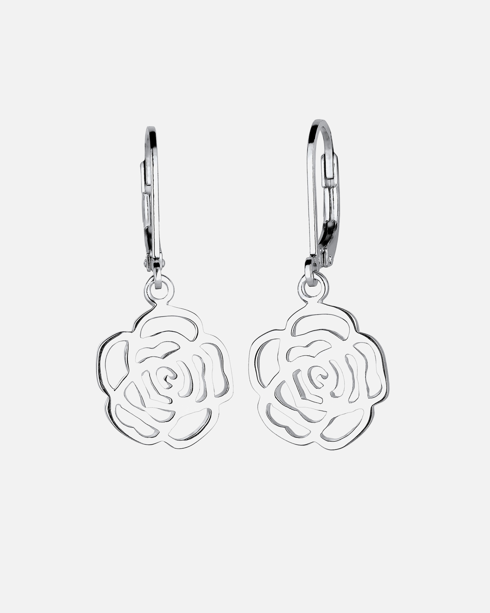 Ohrringe für Weiblich Elli Rose Blume Blütenform Romantisch Filigran 925 Sterling Silber OneSize