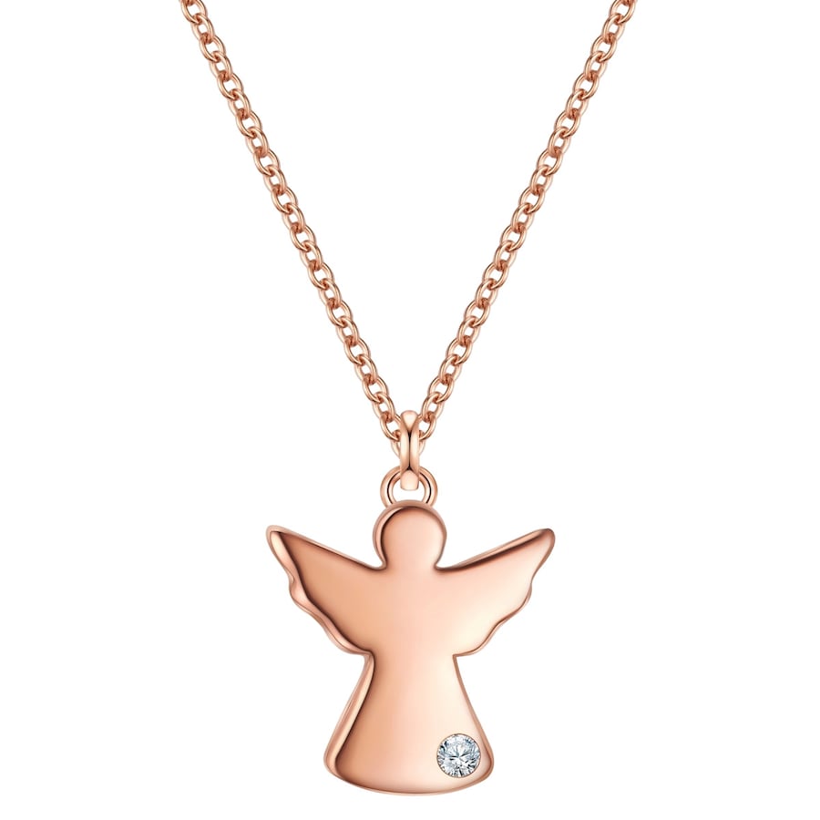 Glanzstücke München Halskette Engel aus Sterling Silber in roségold mit Lab Grown Diamond 40,0 cm Basiskette + 5,0 Verlängerung Damen