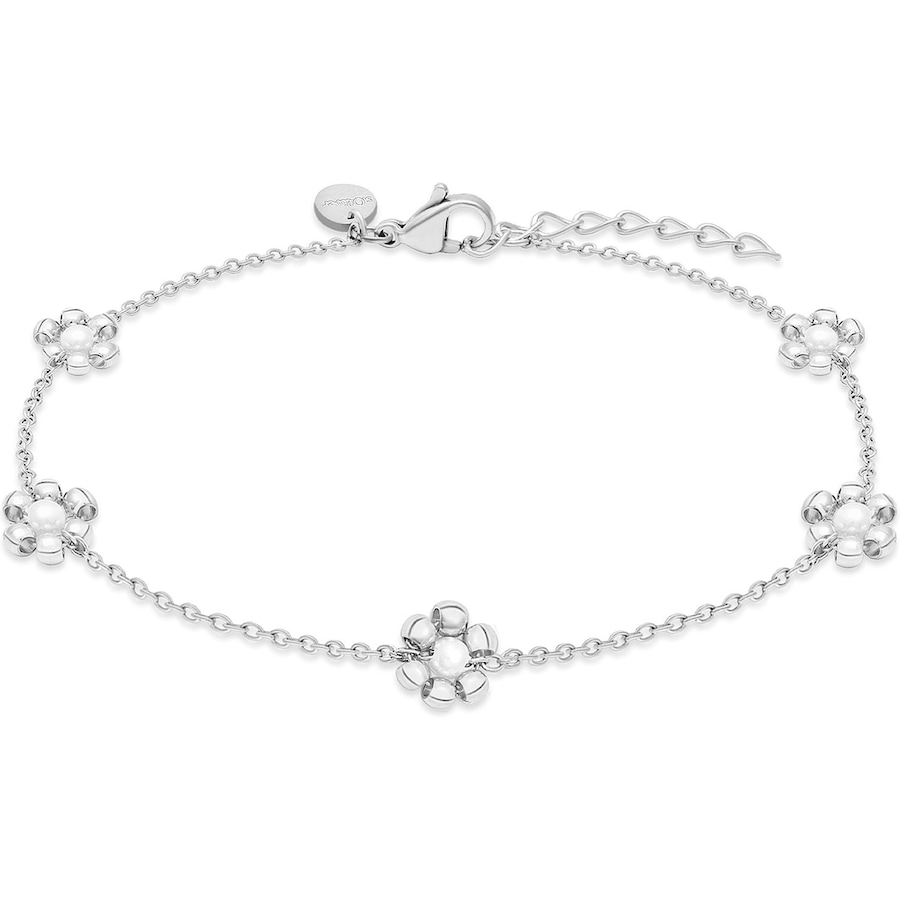 s.Oliver Fußkette Edelstahl silber Damen