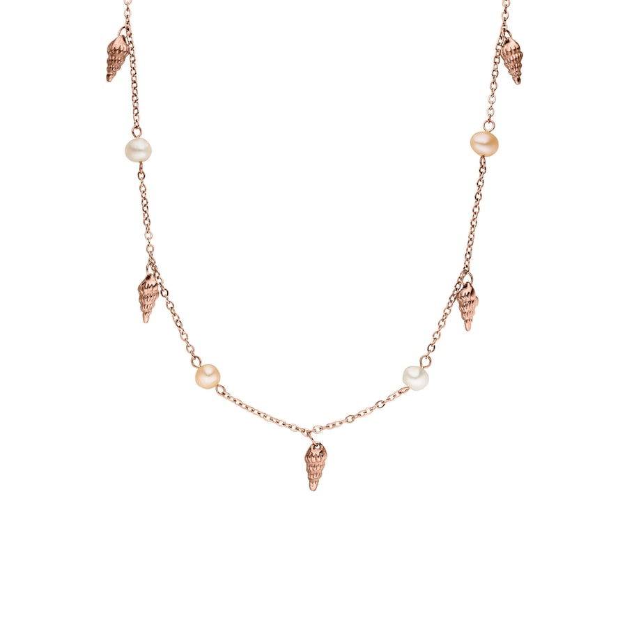 Purelei Akala Kette 100% Edelstahl Rosegold Hellbraun Damen