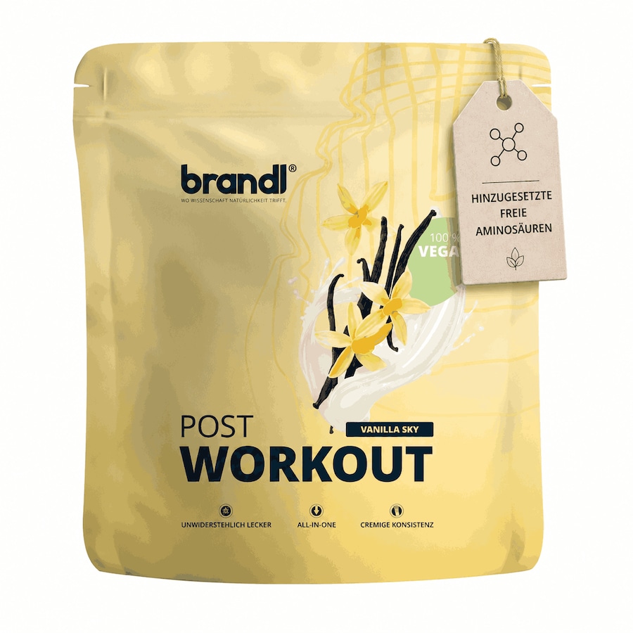 Brandl Nutrition Veganes Protein-Pulver All-in-One nach dem Training | Kombi-Vegan-Protein Vanille 1000 g