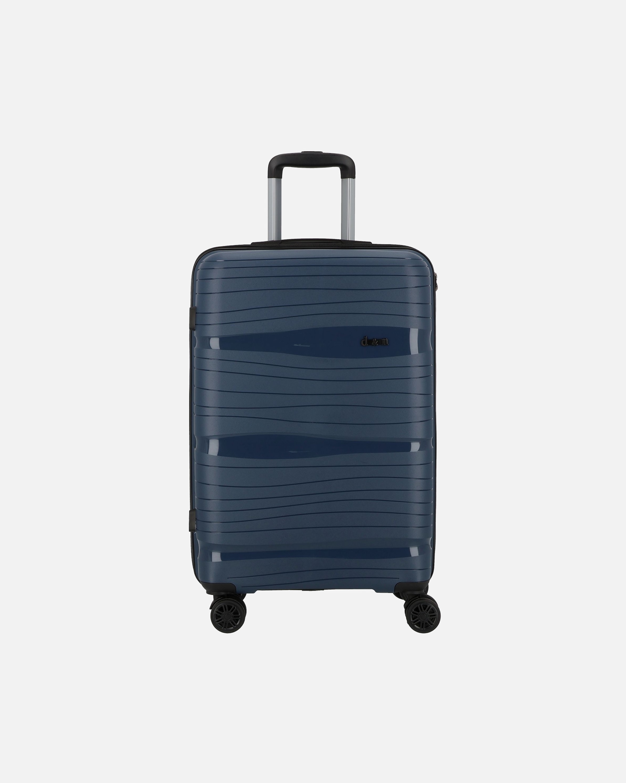Trolley für Männlich d & n Travel Line 4300 4 Rollen Trolley M 68 cm dunkelblau