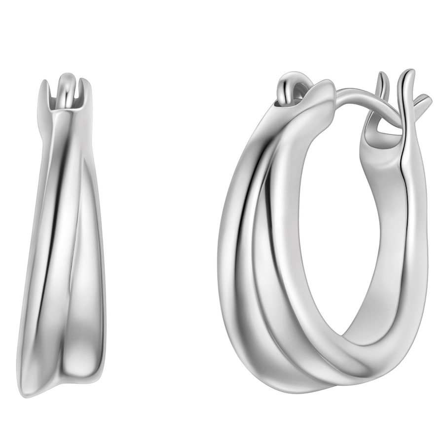 Glanzstücke München Creolen aus Sterling Silber in silber 14,2 mm Damen