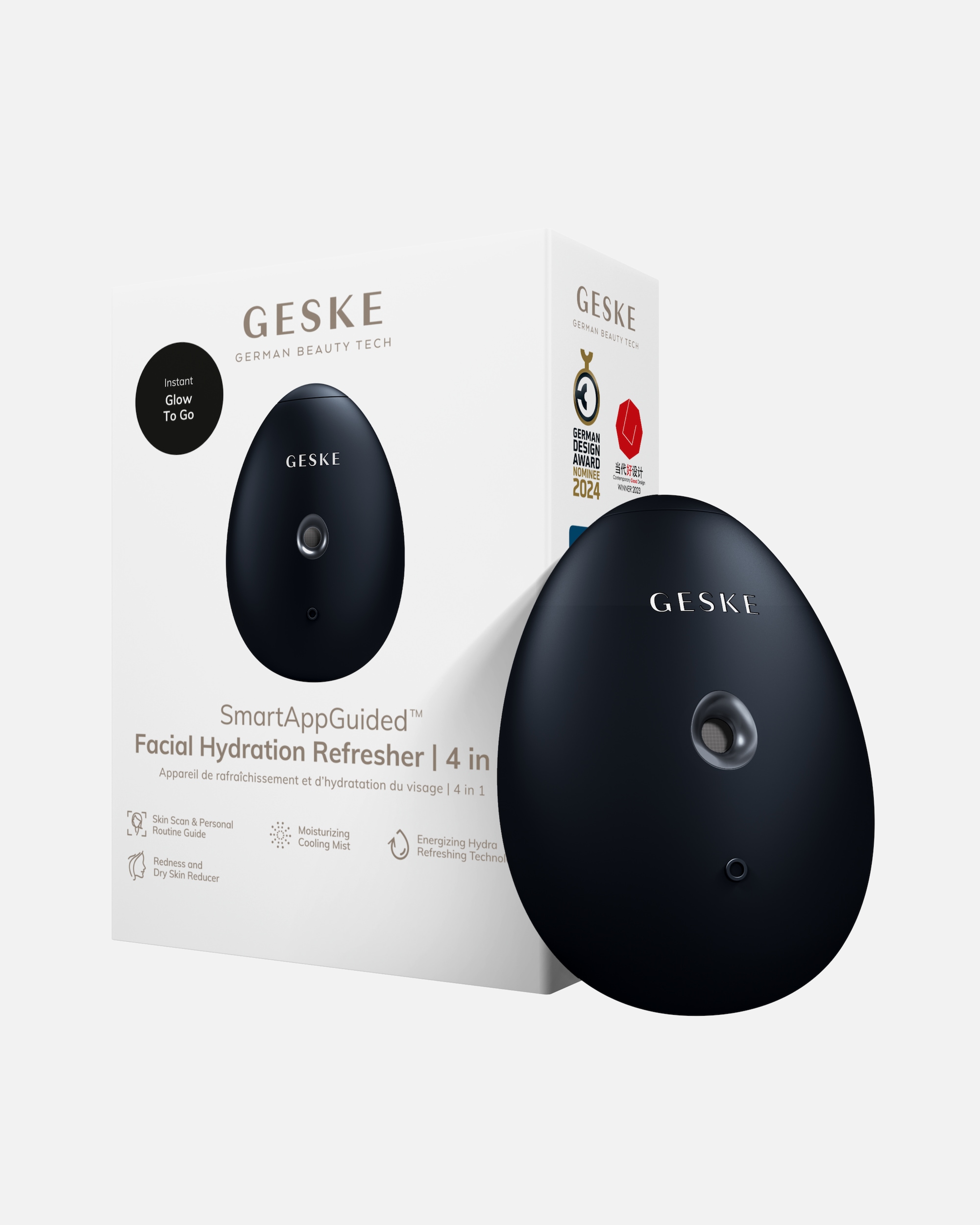 Multifunktionsgerät für Unisex GESKE SmartAppGuided™ Facial Hydration Refresher | 4 in 1 Black