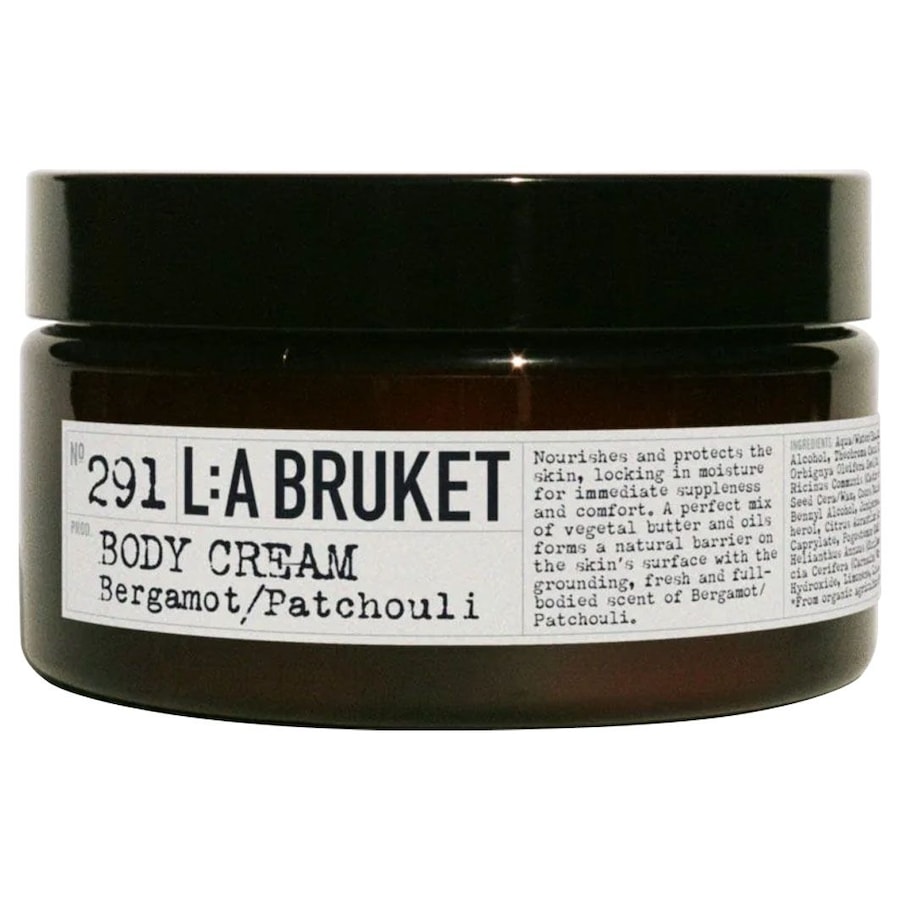 L:A BRUKET No. 291 Body Cream Bergamot/Patchouli 200g Cosmos Natural certified 0.2 kg