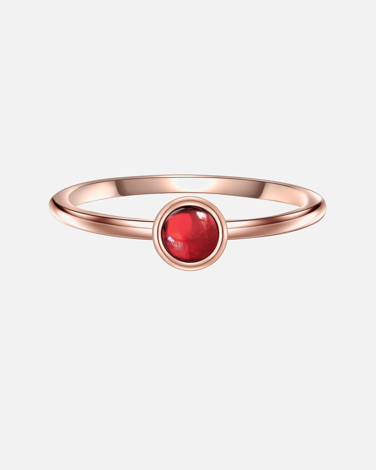 Ring für Weiblich Glanzstücke München Ring aus Sterling Silber in roségold mit Granat 50
