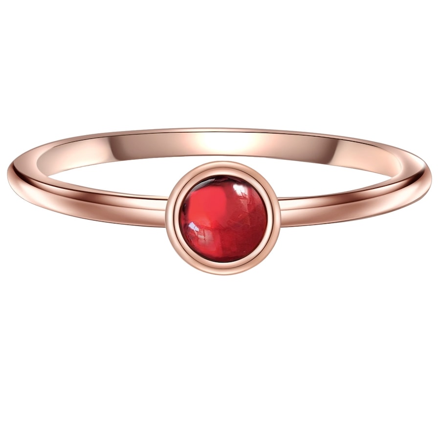 Glanzstücke München Ring aus Sterling Silber in roségold mit Granat 50 Damen