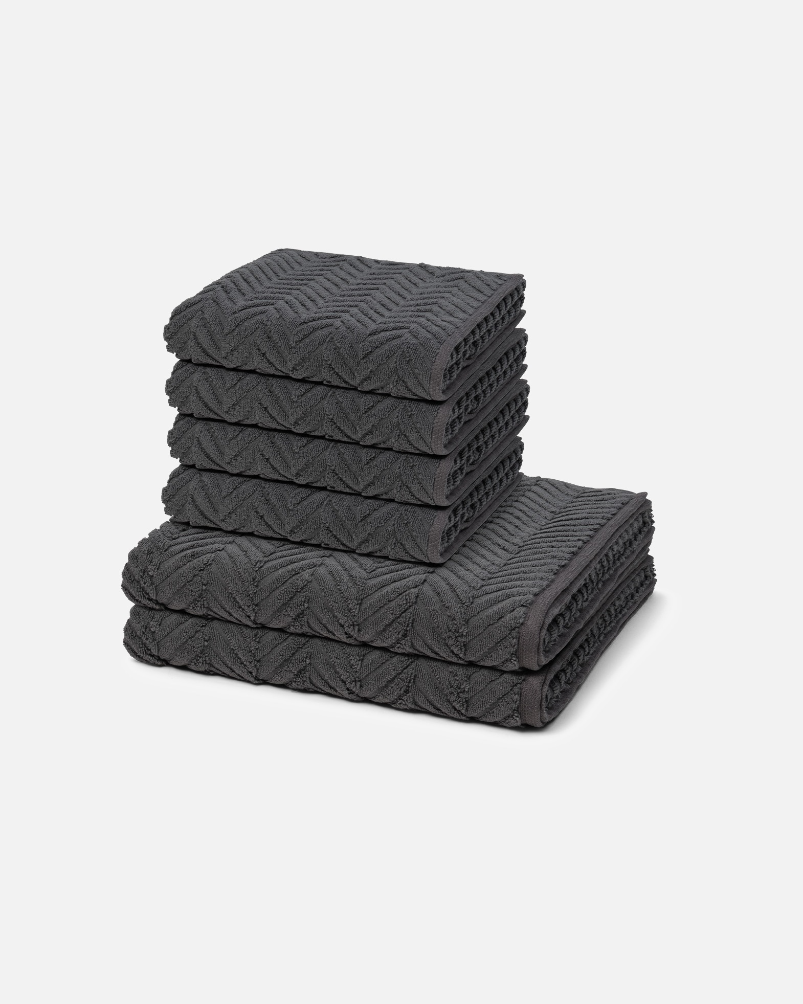 Handtuch für Unisex ROSS Sensual Skin 6-teilig Handtuch-Set Anthrazit