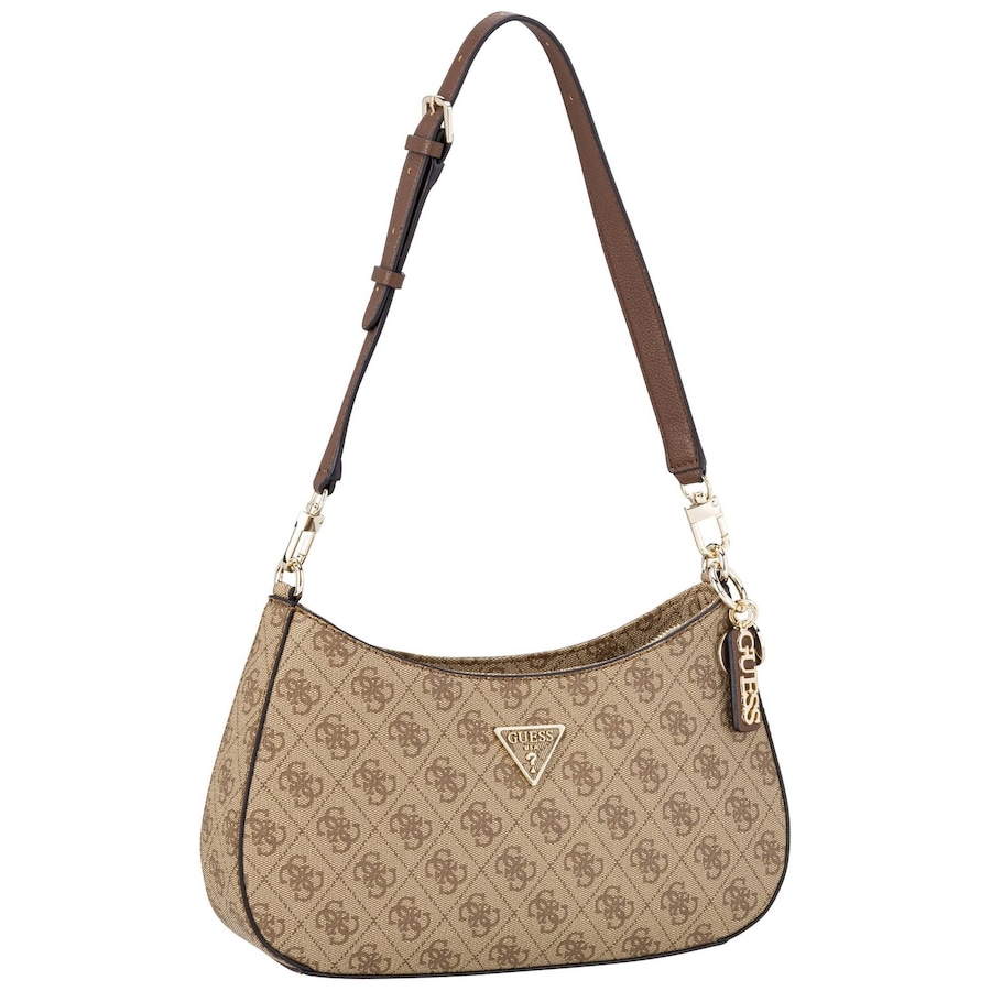 Guess Handtasche Noelle II Top Zip SHB Logo Latte/Brown Braun Damen