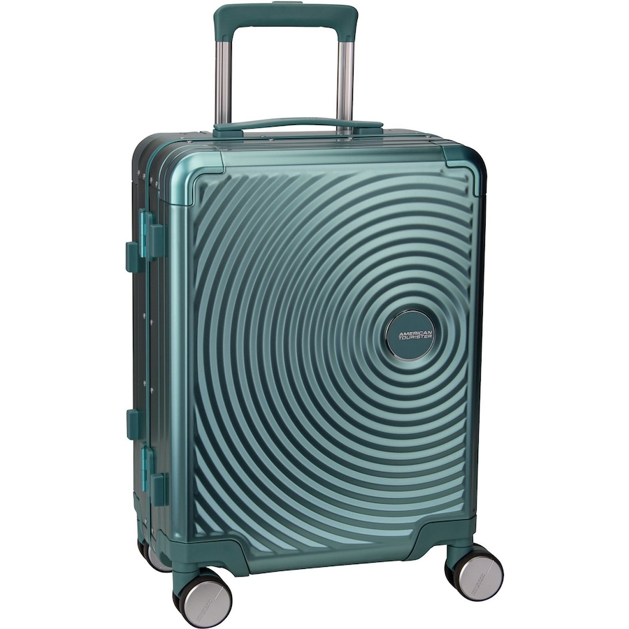 American Tourister Trolley Soundbox Alu Spinner 55 Dusty Turquoise Petrol