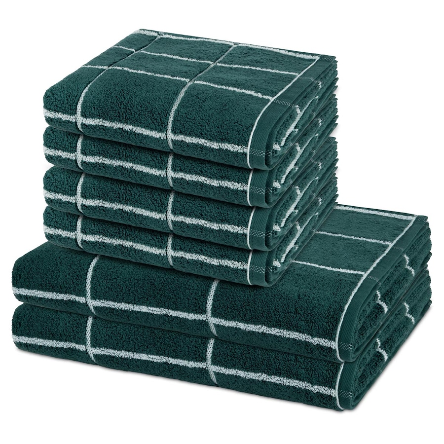 ROSS Handtuch-Set Sensual Skin (6-teilig) Moosgrün Schwarz
