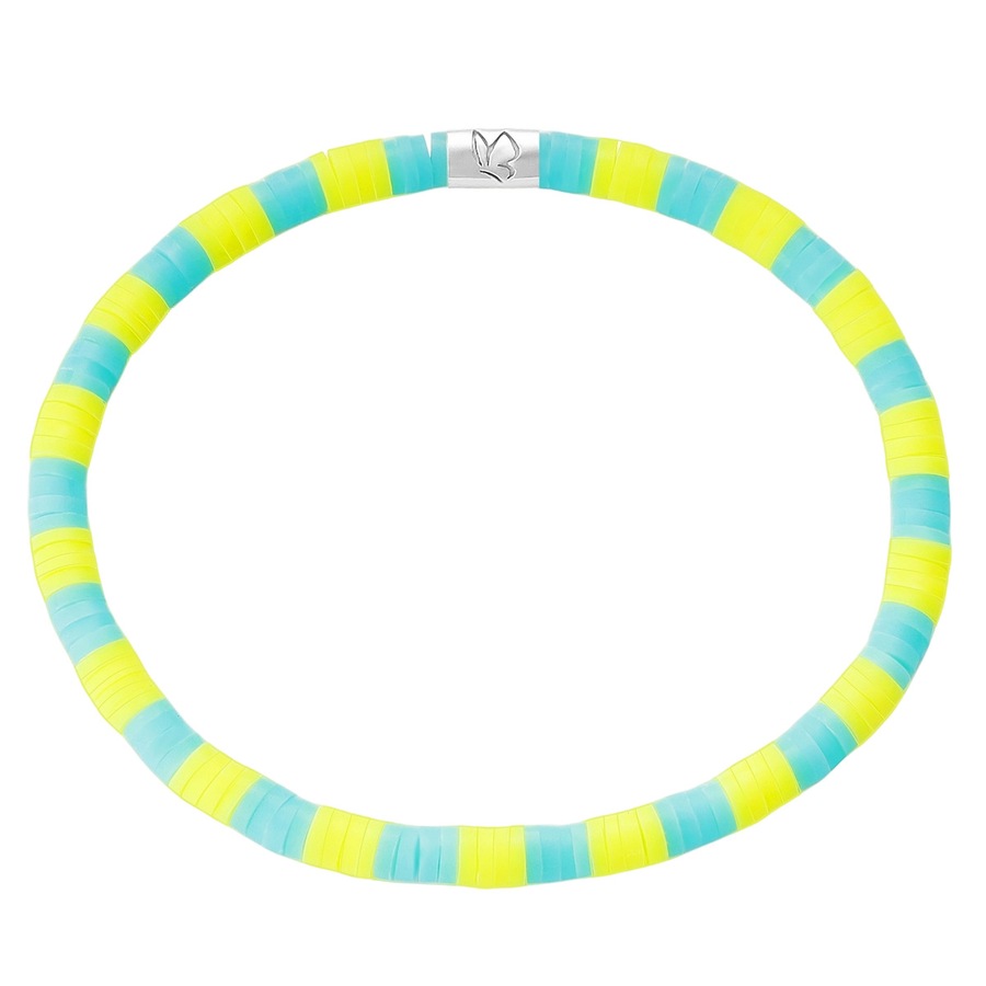 Glanzstücke München Armband aus Sterling Silber in silber mit Heishi Perlen 16,0 - 22,0 cm, flexibel einstellbar Damen