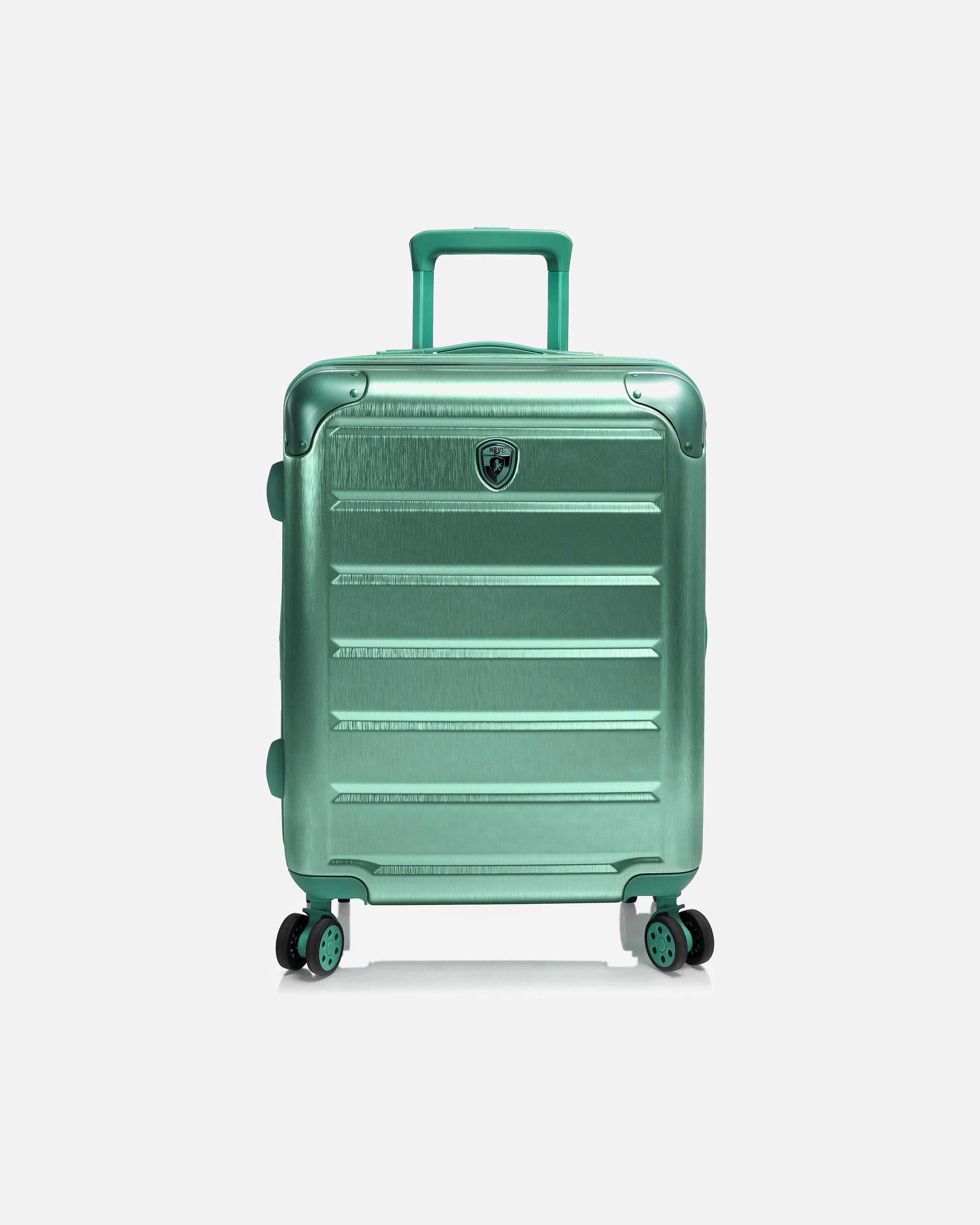 Handgepäckkoffer für Männlich Heys Alumix 4 Rollen Kabinentrolley S 55 cm mit Dehnfalte midnight green