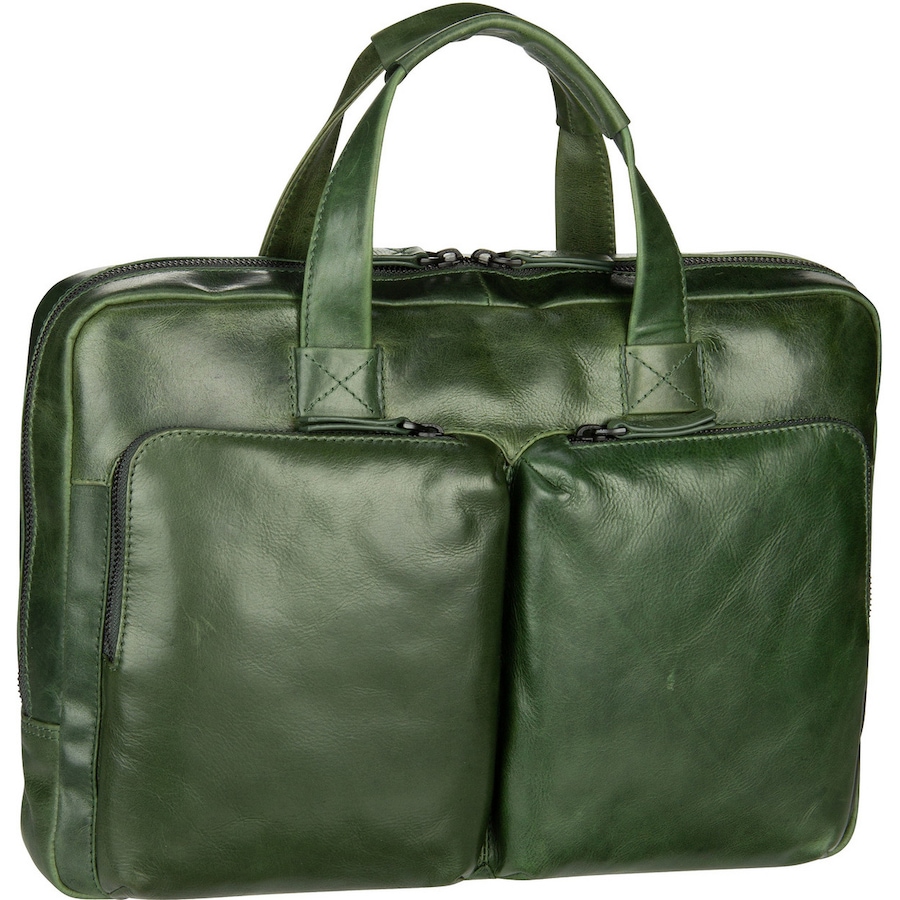 Leonhard Heyden Aktentasche Porto 7810 Flaschengrün Grau Herren