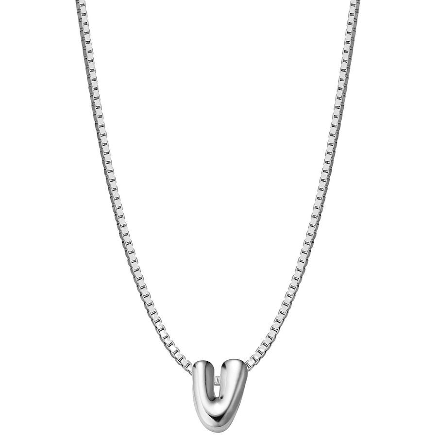 Glanzstücke München Halskette Buchstabe V aus Sterling Silber in silber 40,0 cm Basiskette + 5,0 Verlängerung Damen
