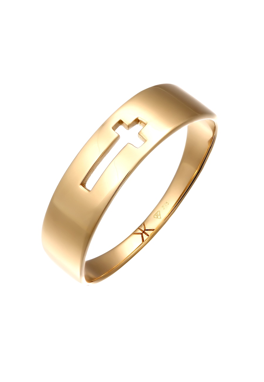 KUZZOI Kreuz Cut Out Unisex 375 Gelbgold 66 Herren