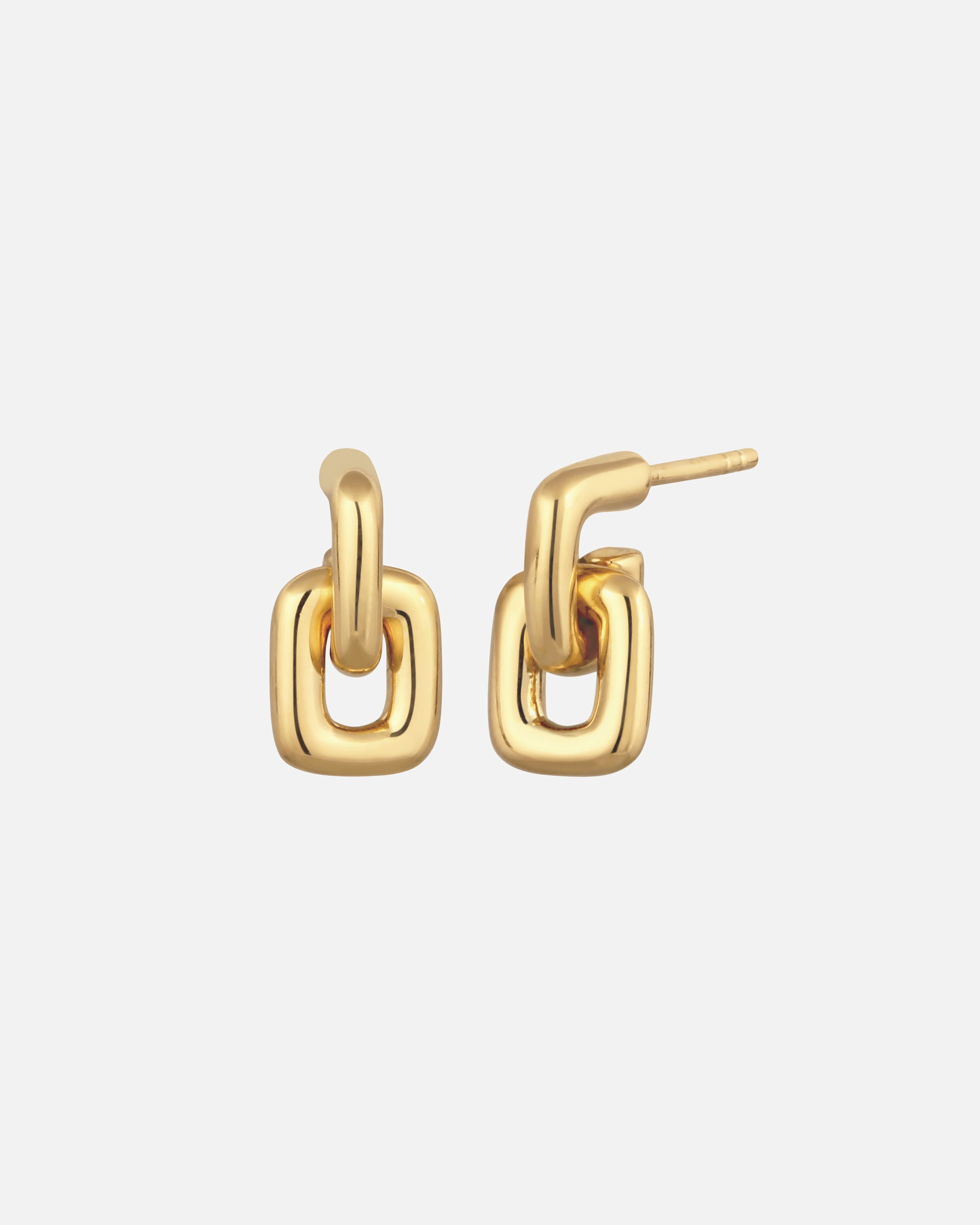 Ohrringe für Weiblich Elli Ohrstecker Glieder Look 925 Sterling Silber goldfarben